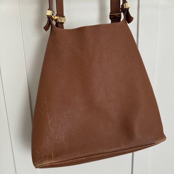 Michael Kors Tan Gold Hobo Bag with Relaxed Shape.  Some Pen Marks Inside. - Picture 5 of 12